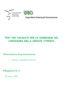 Test HPV validati per lo screening del carcinoma della cervice uterina - Documento ONS-GISCi Rapporto N 6