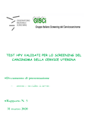 Test HPV validati per lo screening del carcinoma della cervice uterina  Documento ONS-GISCi Rapporto N 5